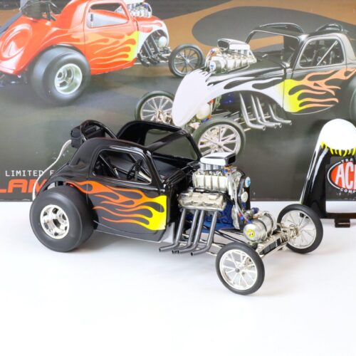 1:18 ACME FLAMED ALTERED Dragster black with flames A1800804