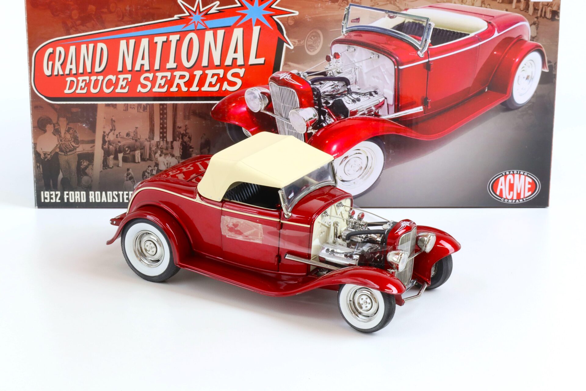 1:18 ACME 1932 Ford Roadster Hot Rod Release 5 Grand National Deuce red