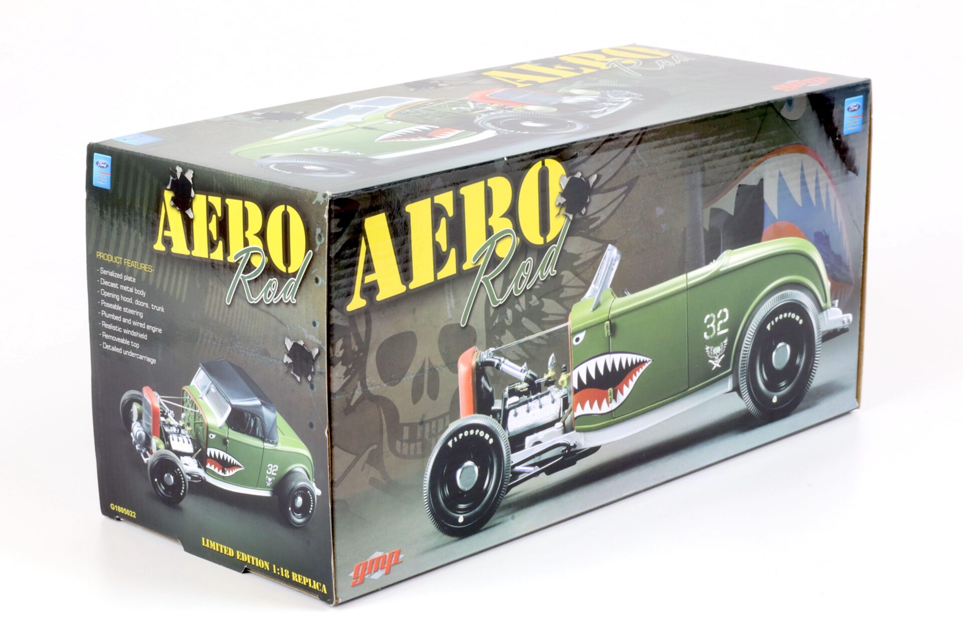 1:18 GMP 1932 Ford Deuce AERO ROD Roadster Hot Rod matt green G1805022