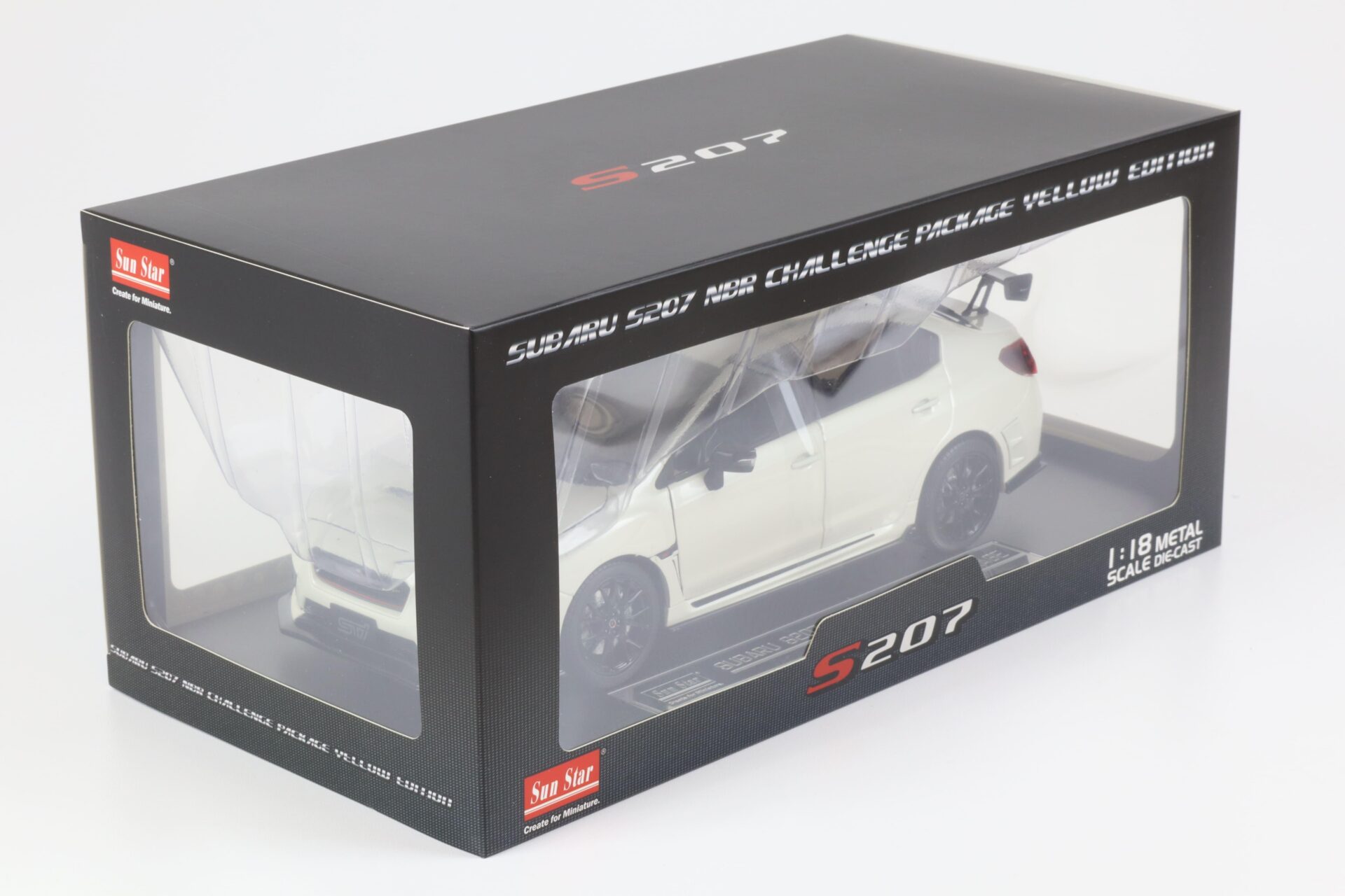 1:18 Sun Star Subaru WRX STi S207 NBR Challenge Package Crystal white pearl