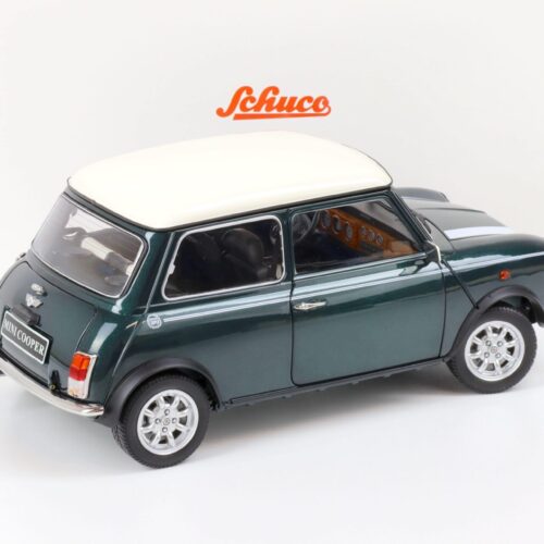 1:12 Schuco Mini Cooper British racing green/ white stripes 450671500