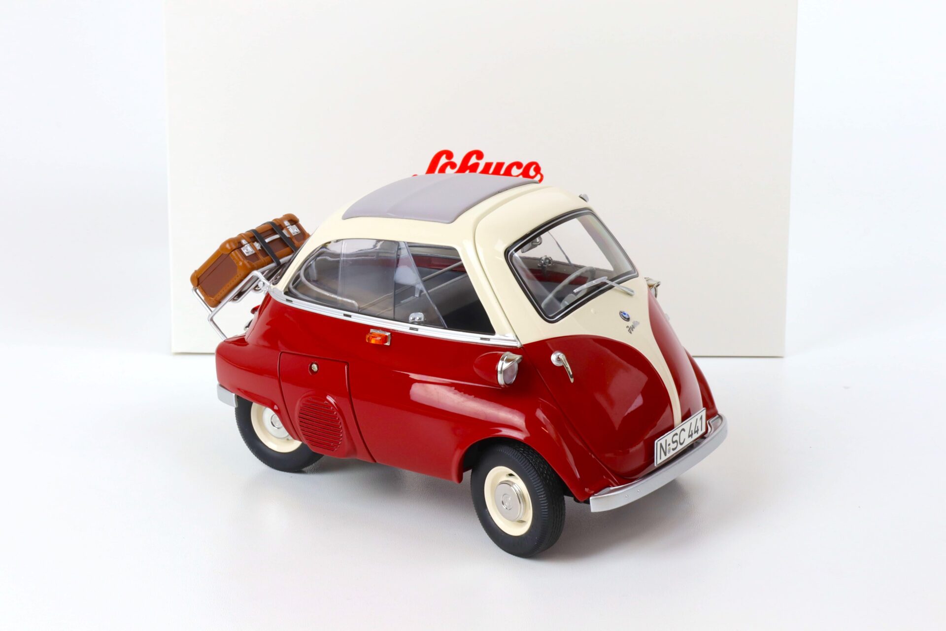 1:12 Schuco BMW Isetta Export with closed Softtop red/ white 450672000