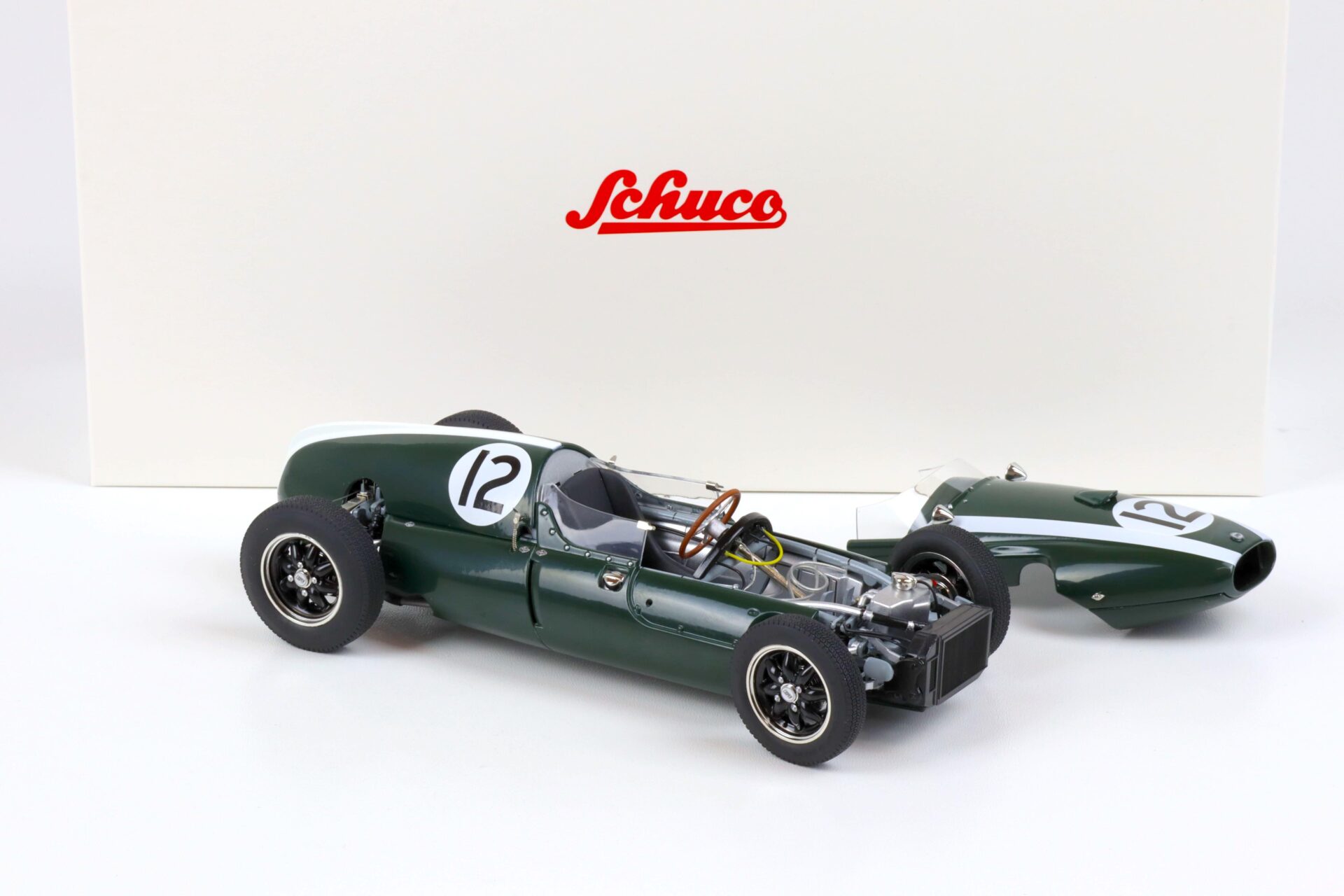 1:18 Schuco Cooper T51 British GP Aintree 1959 J.Brabham #12 green