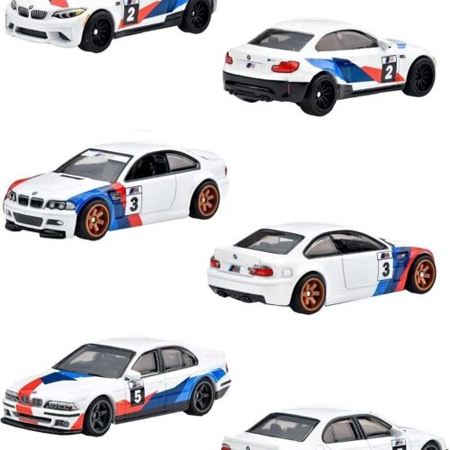 1:64 Hot Wheels Premium Set 2022 BMW M Series M2 M3 M5 Real Riders 4 Cars Diorama