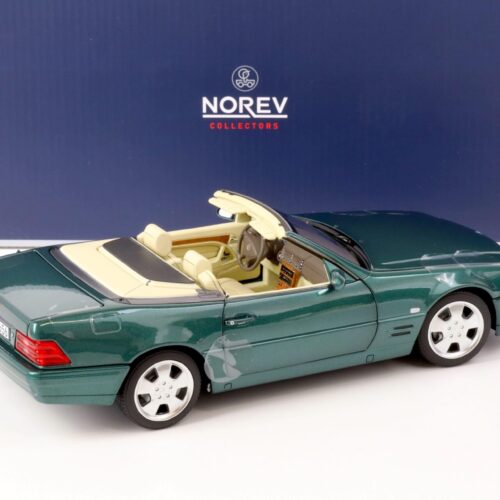 1:18 Norev Mercedes SL 500 R129 FACELIFT Cabriolet 1999 green metallic