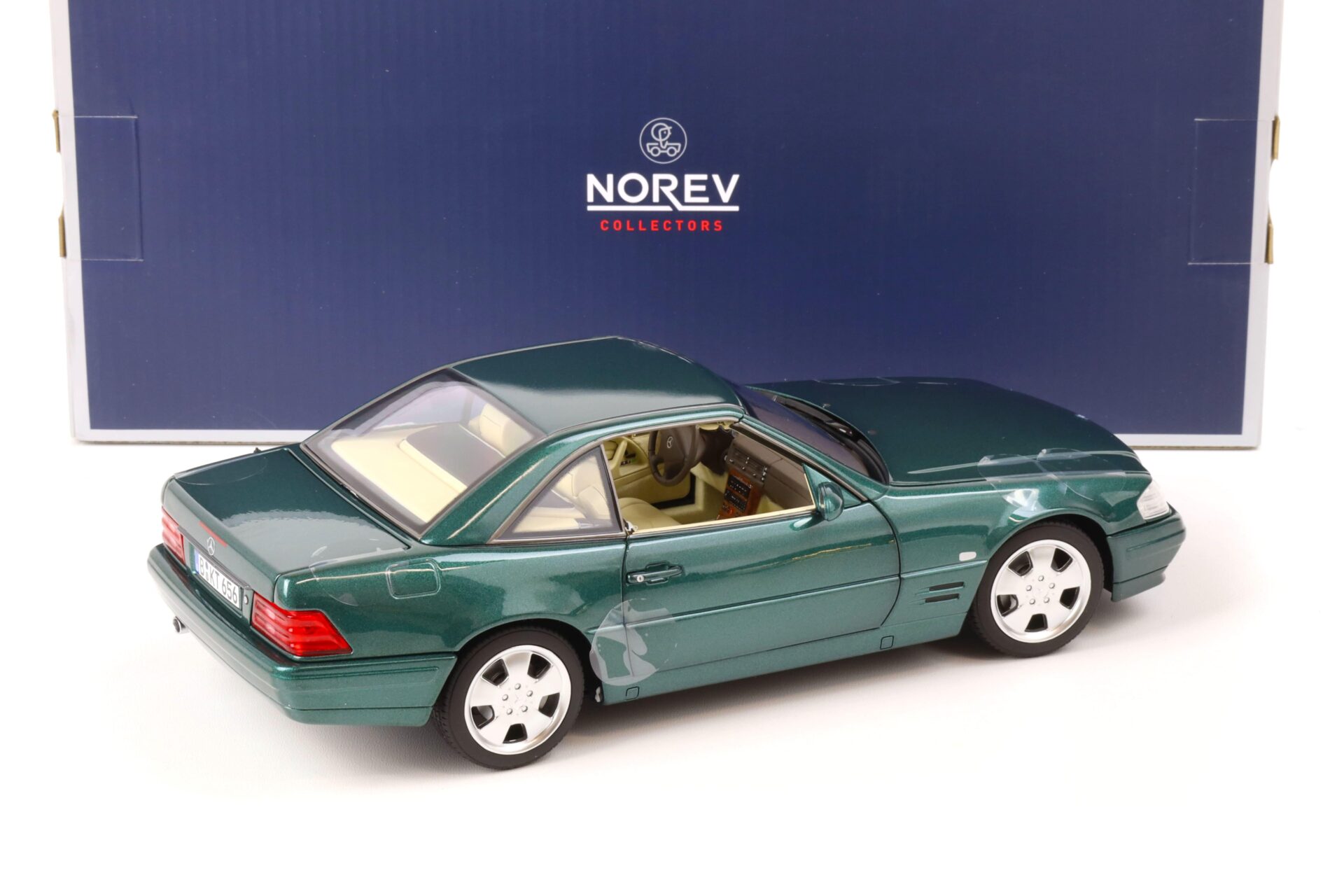 1:18 Norev Mercedes SL 500 R129 FACELIFT Cabriolet 1999 green metallic