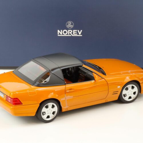1:18 Norev Mercedes SL 500 R129 FACELIFT Cabriolet 1999 orange - Limited 200 pcs.