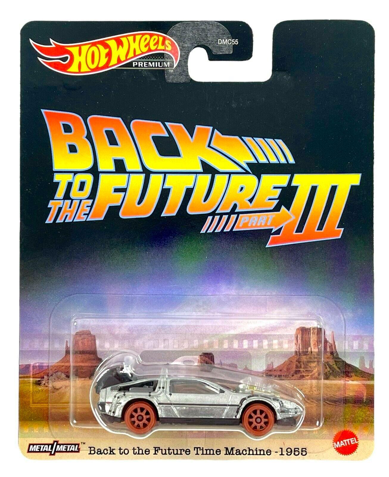 1:64 Hot Wheels Premium 2022 Delorean DMC-12 Back to the Future III Time Machine HCP22