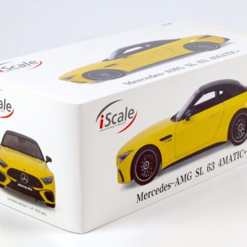1:18 iScale Mercedes SL 63 AMG 4MATIC+ Convertible (R232) sun yellow