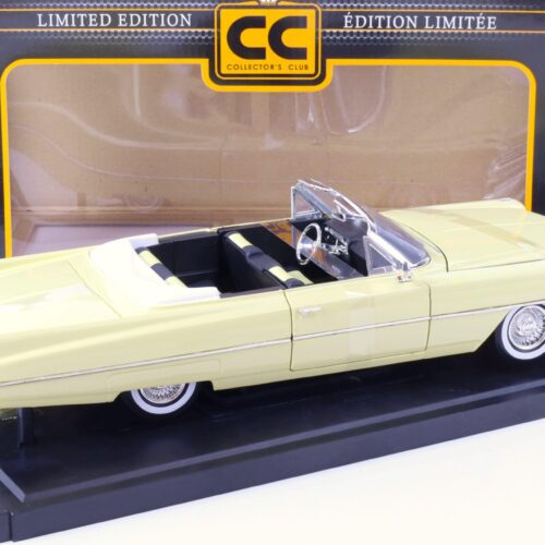 1:18 JADA Toys 1963 Cadillac Series 62 Convertible yellow