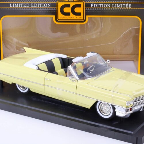 1:18 JADA Toys 1963 Cadillac Series 62 Convertible yellow