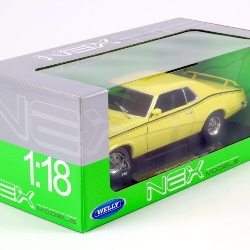 1:18 Welly NEX 1970 Mercury Cougar Eliminator Coupe yellow/ black