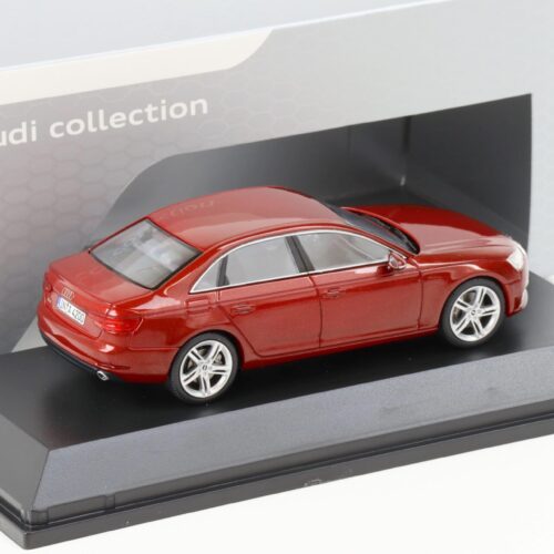 1:43 Spark Audi A4 Limousine Matador red metallic 2018 DEALER VERSION