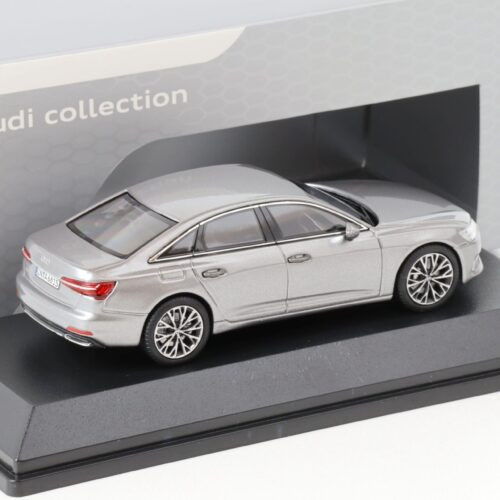 1:43 iScale Audi A6 Limousine C8 Taifun grey metallic 2018 DEALER VERSION