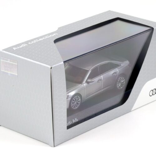 1:43 iScale Audi A6 Limousine C8 Taifun grey metallic 2018 DEALER VERSION