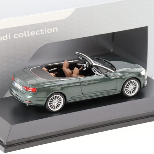 1:43 Spark Audi A5 Cabriolet Gotland green metallic 2017 DEALER VERSION