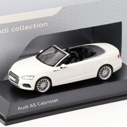 1:43 Spark Audi A5 Cabriolet Tofana white 2017 DEALER VERSION