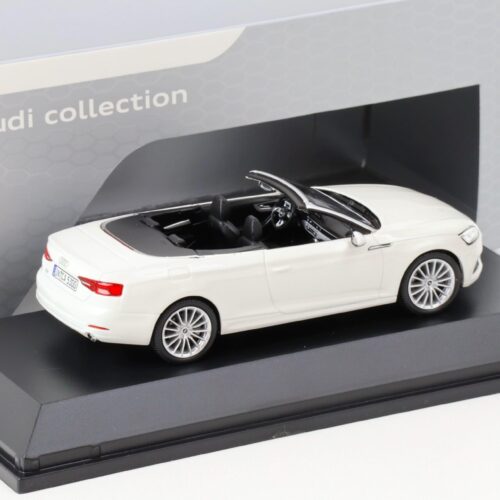 1:43 Spark Audi A5 Cabriolet Tofana white 2017 DEALER VERSION