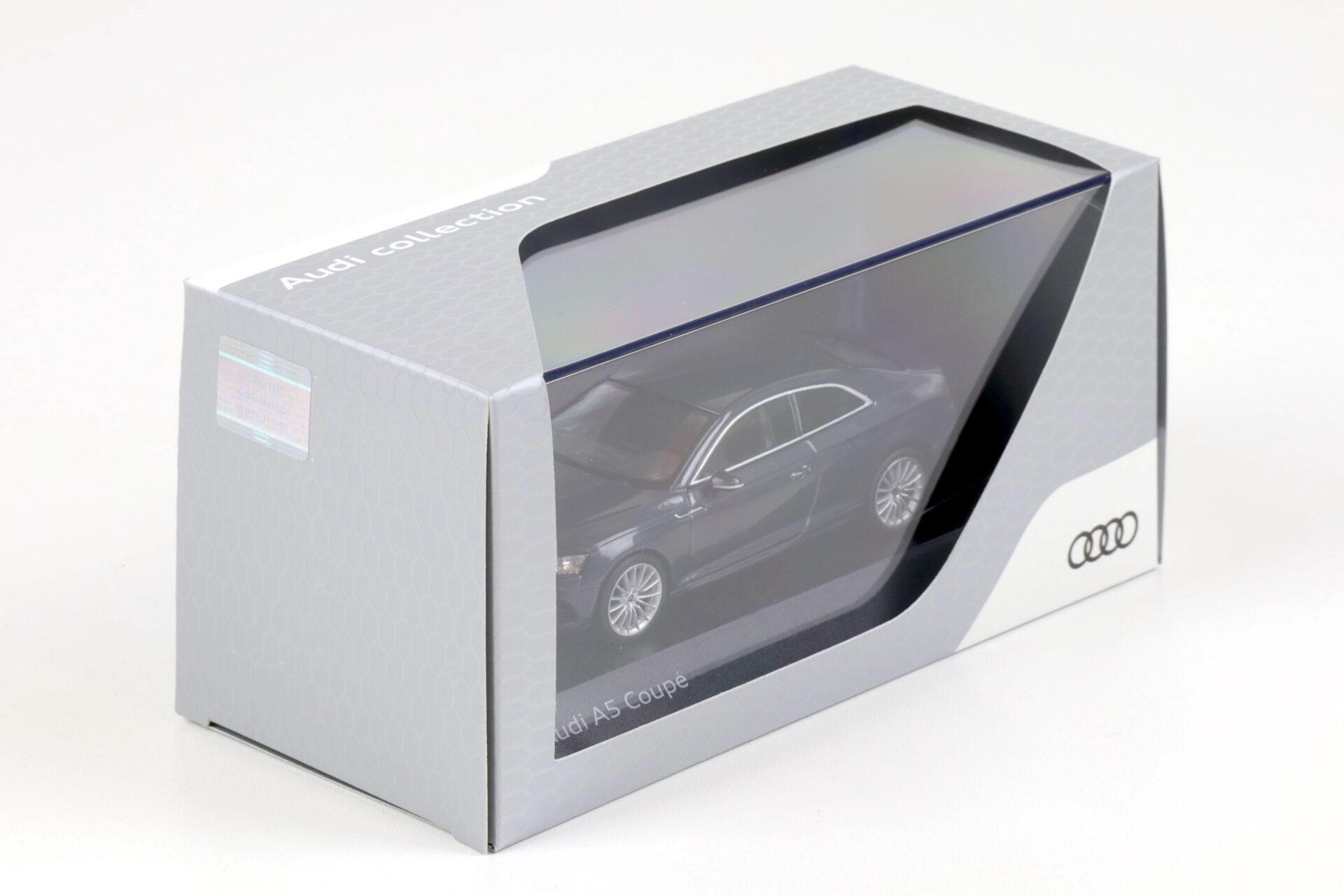 1:43 Spark Audi A5 Coupe Manhattan grey metallic 2017 DEALER VERSION