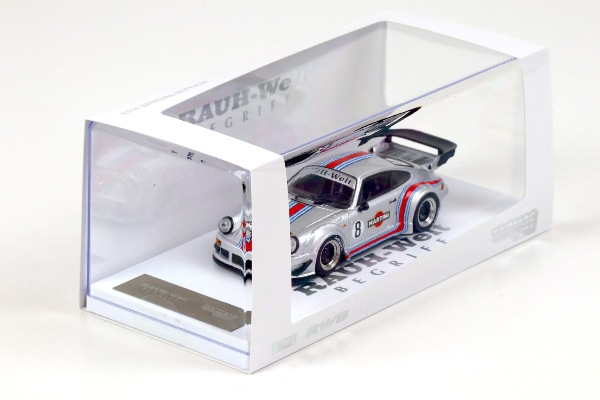 1:43 Tarmac Porsche 911 930 RWB RAUH-WELT silver Martini Racing #8