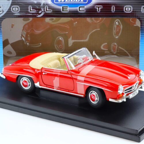 1:18 Welly 1955 Mercedes 190SL Cabriolet red