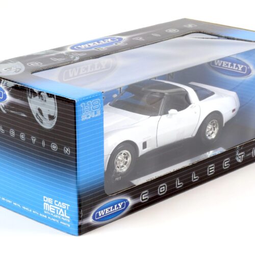 1:18 Welly 1982 Chevrolet Corvette Coupe white