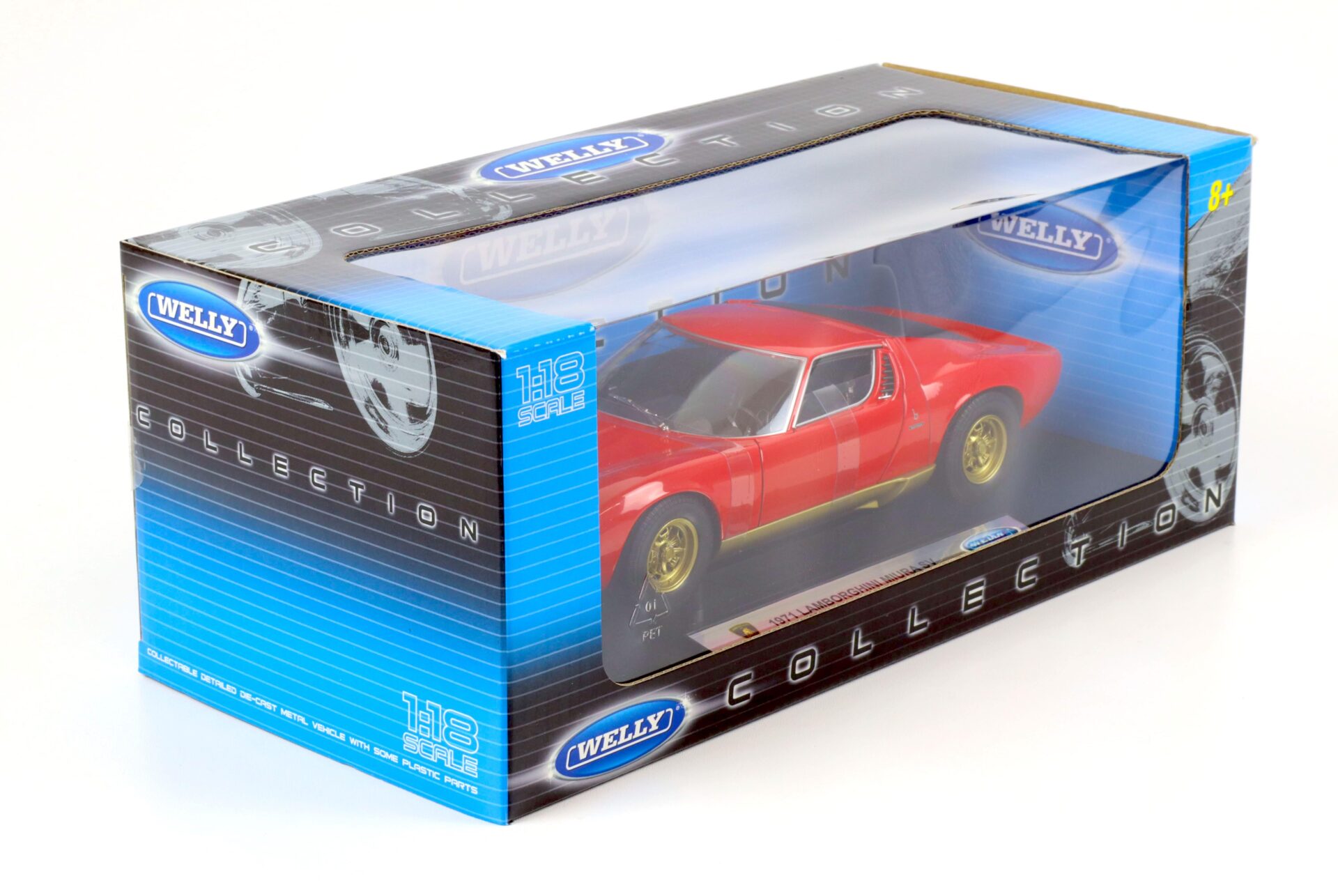 1:18 Welly 1971 Lamborghini Miura SV Coupe red