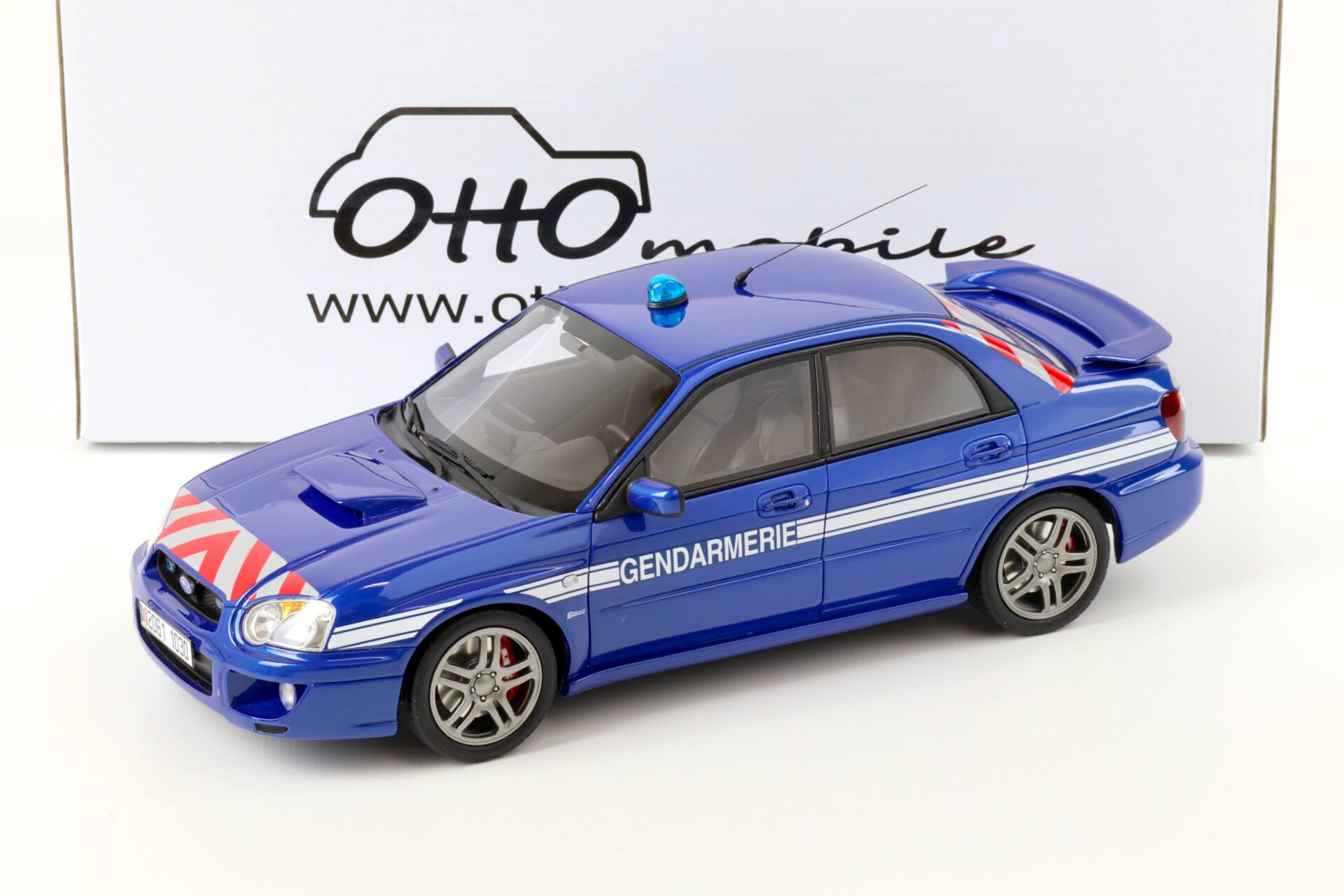 1:18 OTTO mobile OT948 Subaru Impreza STI WRX Gendarmerie blue 2006