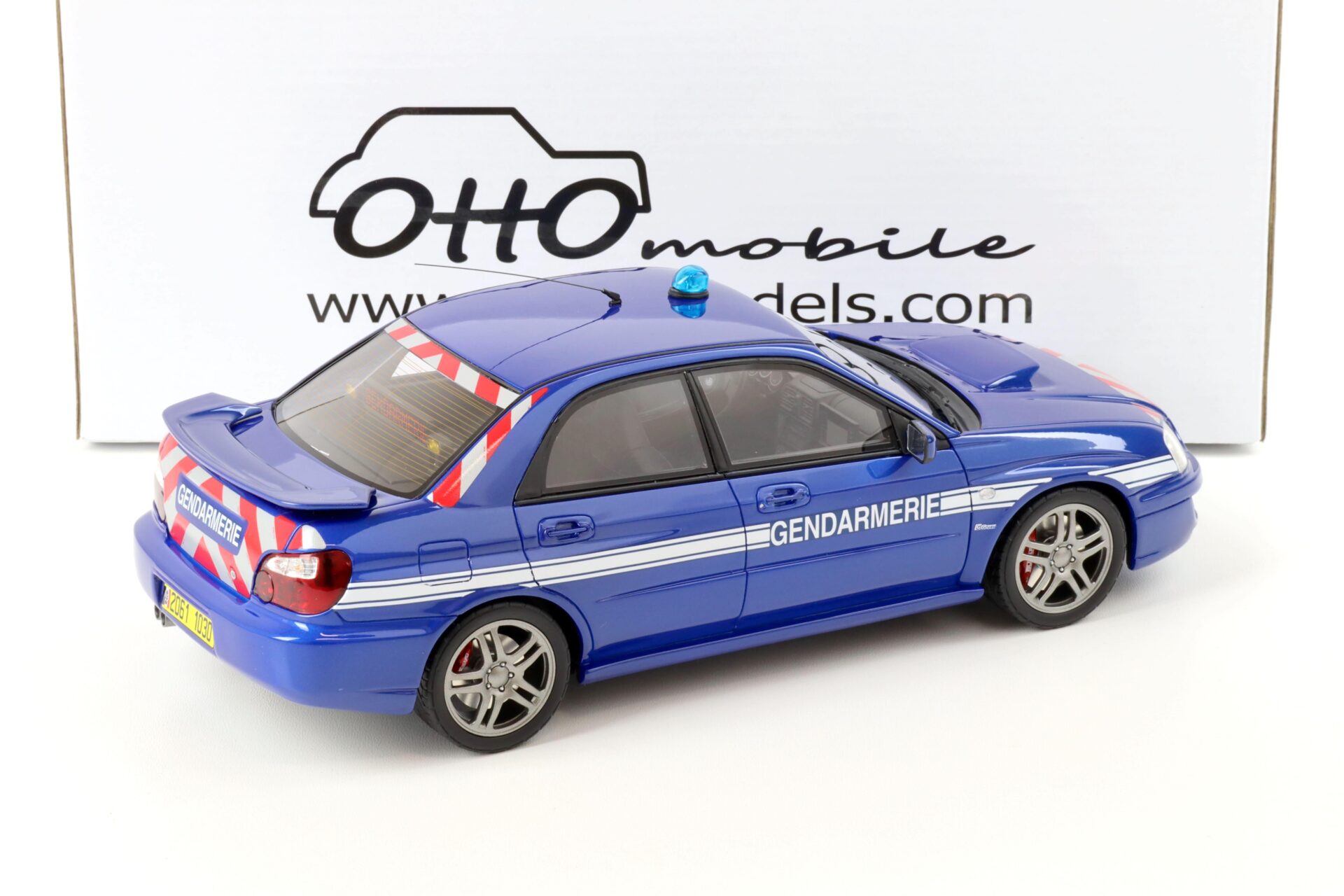 1:18 OTTO mobile OT948 Subaru Impreza STI WRX Gendarmerie blue 2006