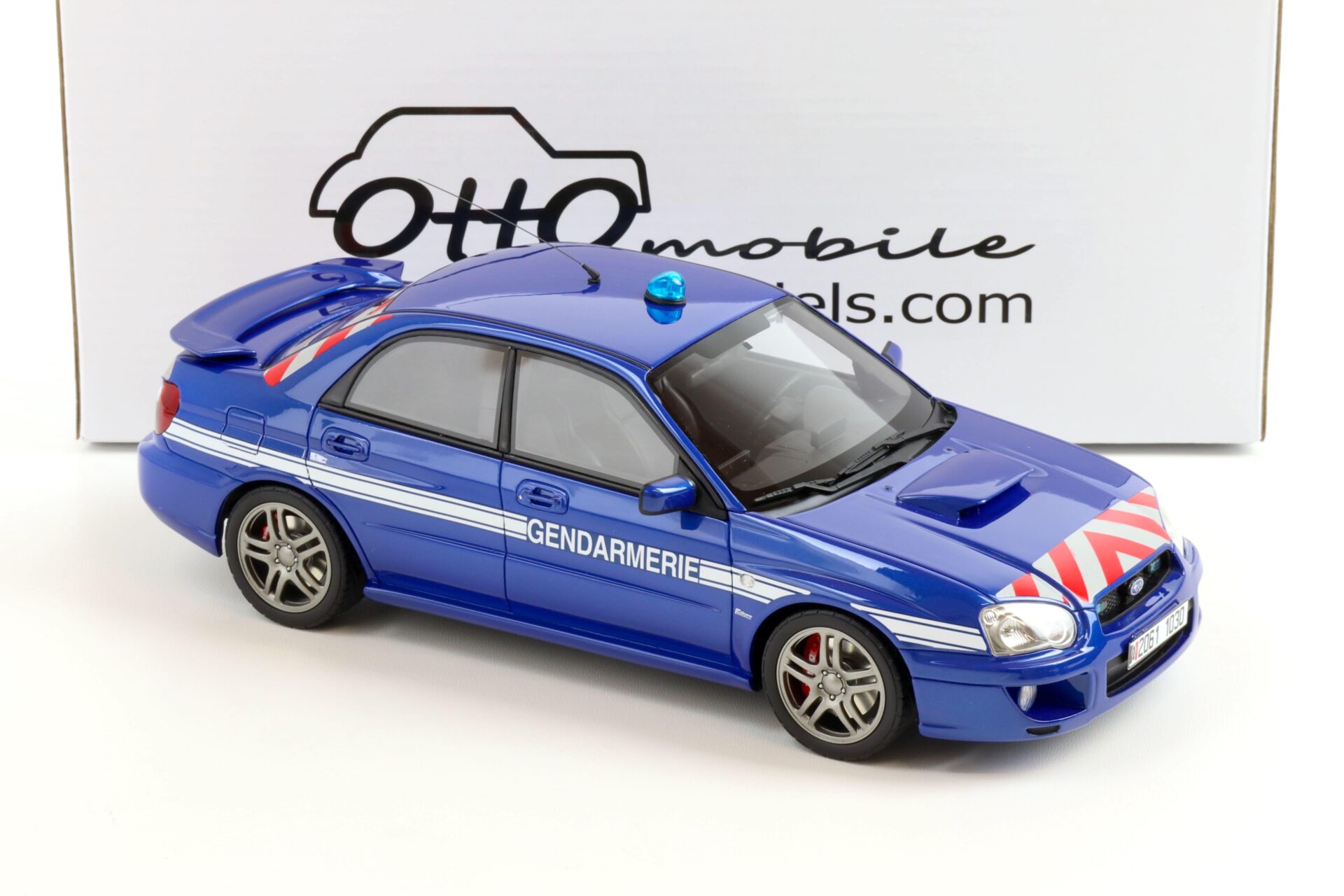 1:18 OTTO mobile OT948 Subaru Impreza STI WRX Gendarmerie blue 2006