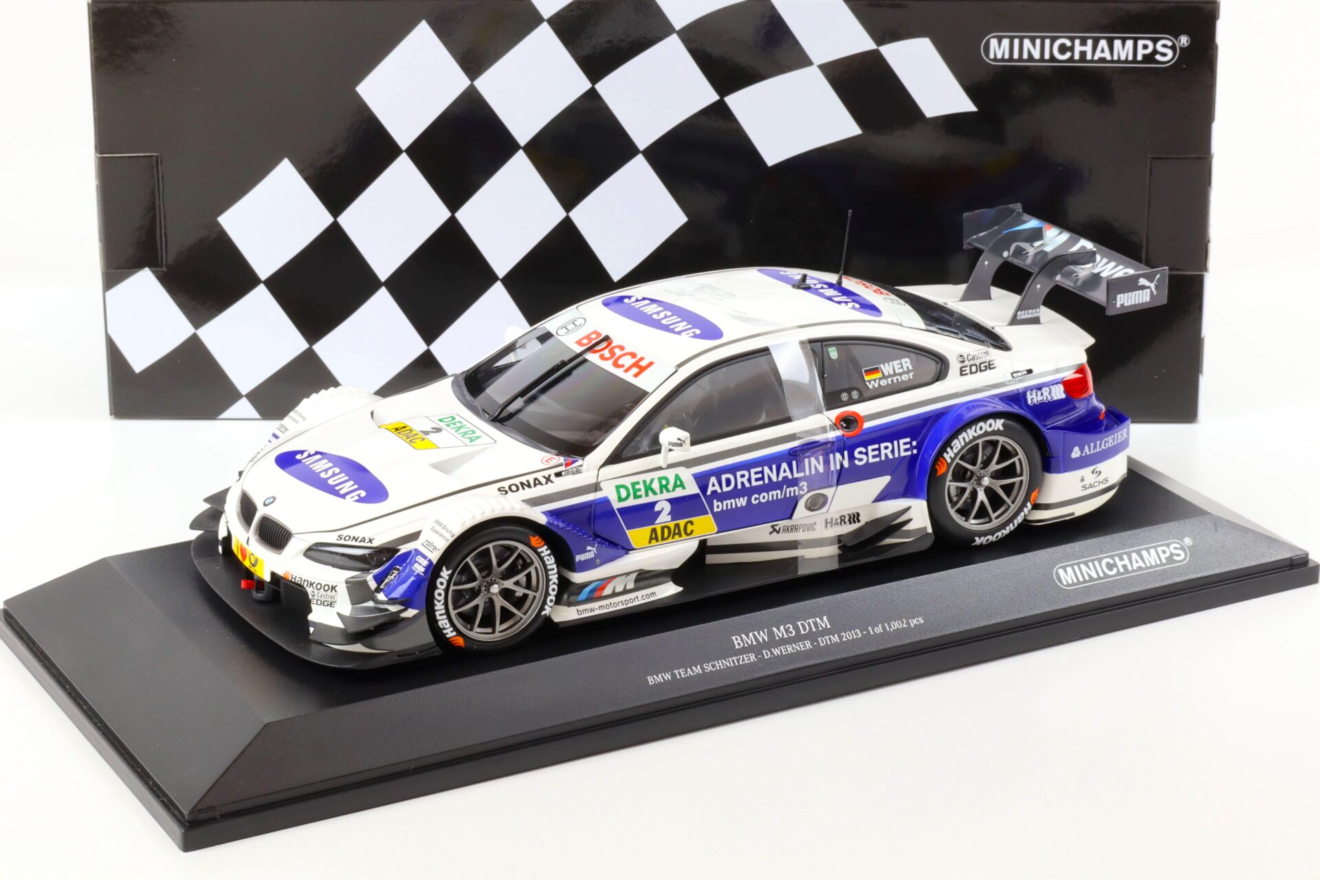1:18 Minichamps BMW M3 DTM Team Schnitzer D.Werner #2 DTM 2013