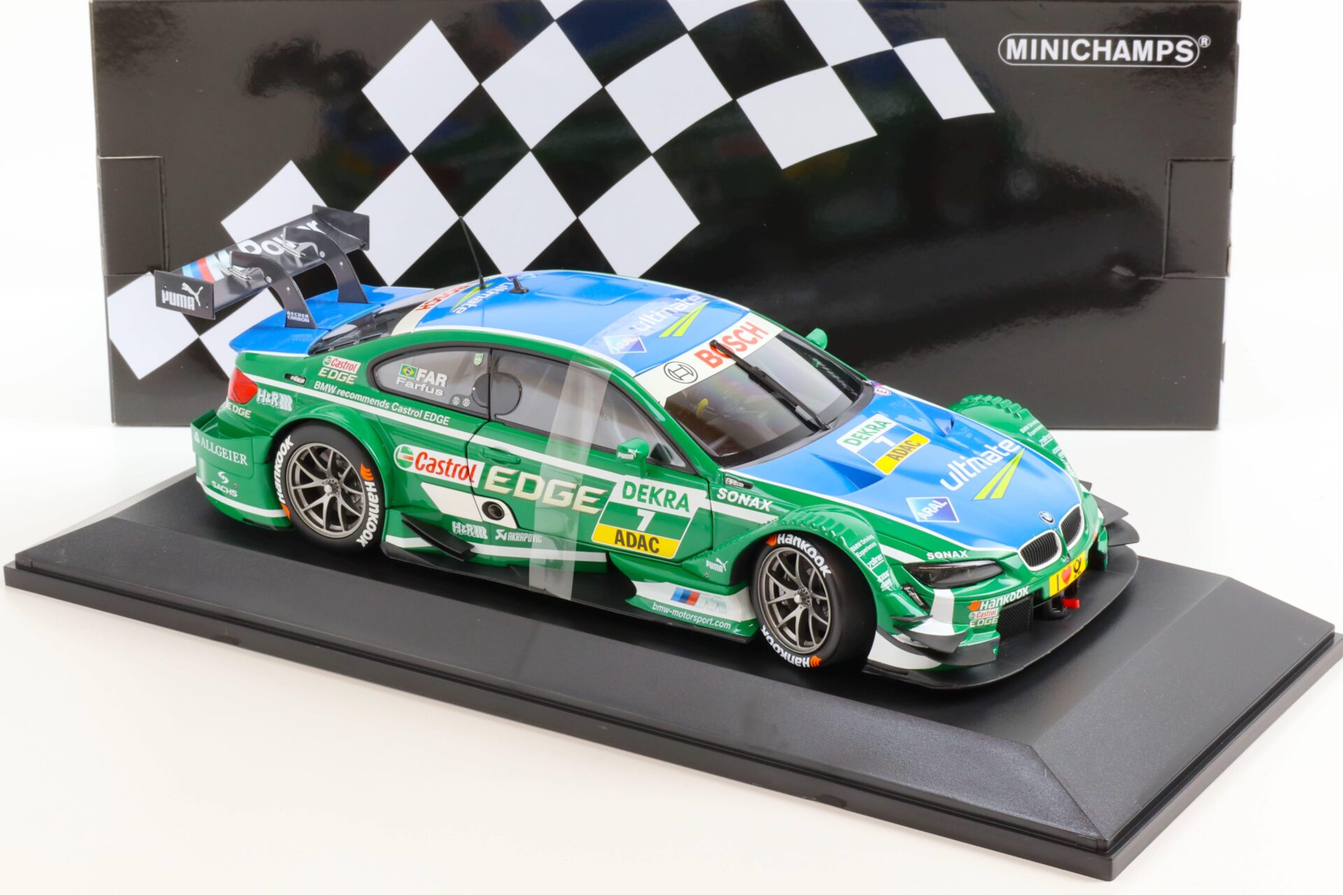 1:18 Minichamps BMW M3 DTM Team RBM A.Farfus #7 DTM 2013 Castrol