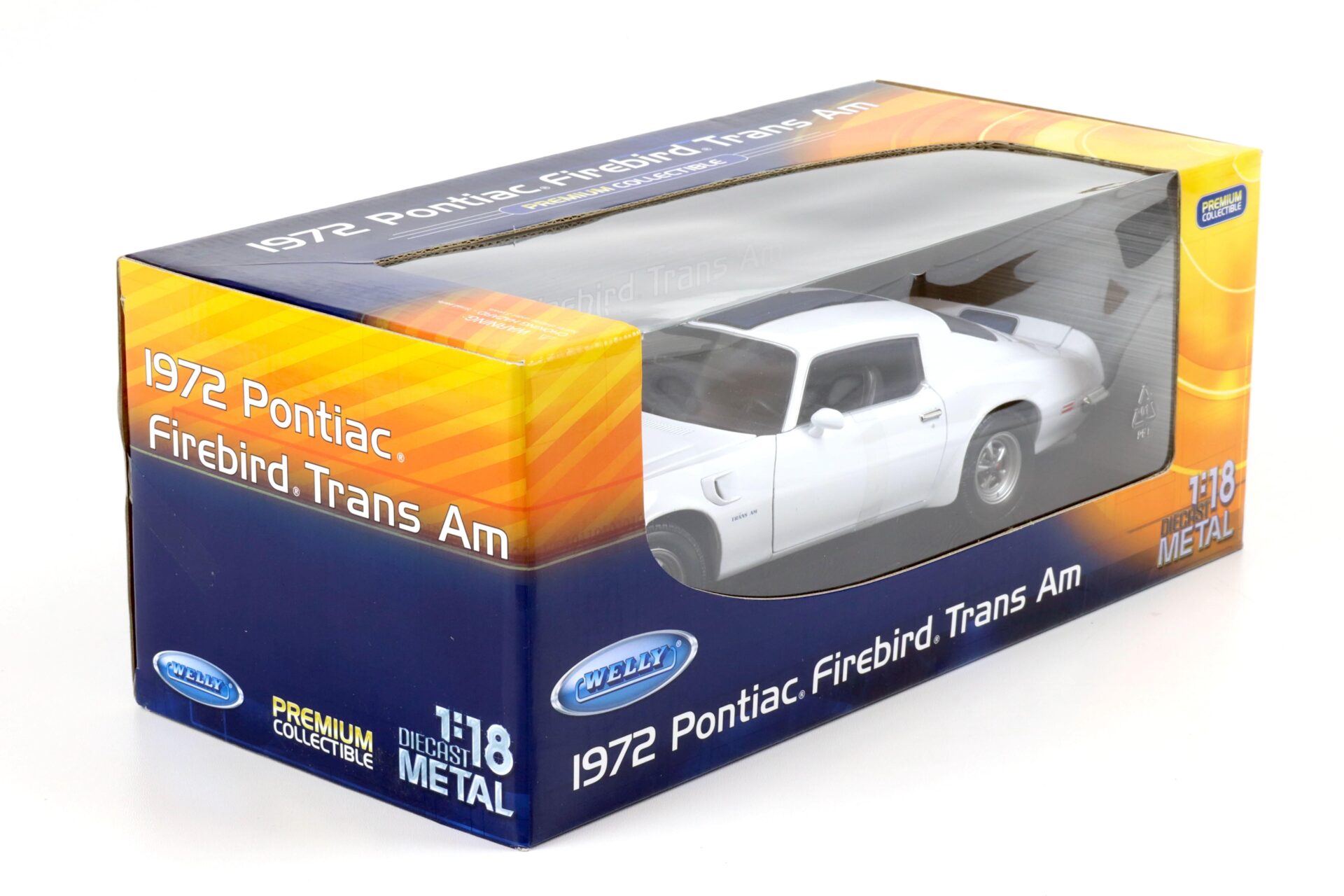 1:18 Welly 1972 Pontiac Firebird Trans Am white/ blue