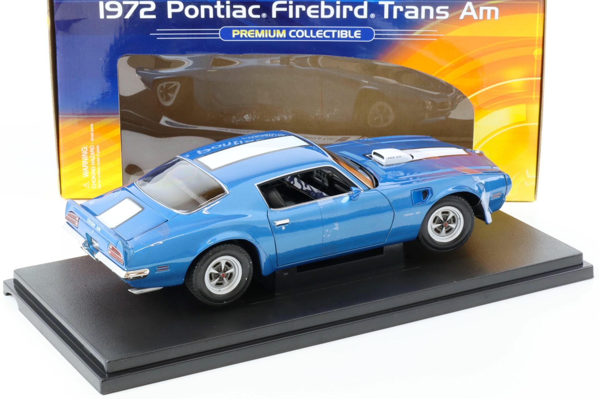1:18 Welly 1972 Pontiac Firebird Trans Am blue metallic/ white