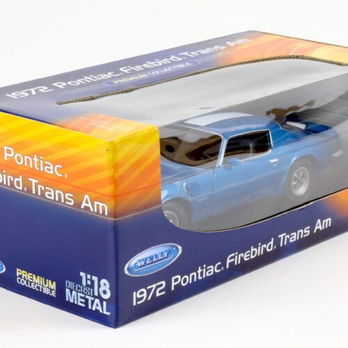 1:18 Welly 1972 Pontiac Firebird Trans Am blue metallic/ white