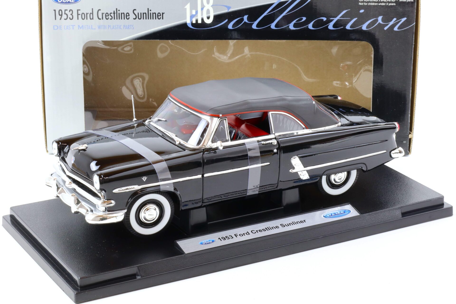 ID 69223 orig.jpg 1:18 Welly 1953 Ford Crestline Sunliner black closed Top