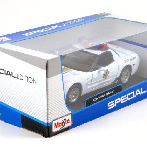 1:18 Maisto Chevrolet Corvette Z06 State Trooper Highway Division white