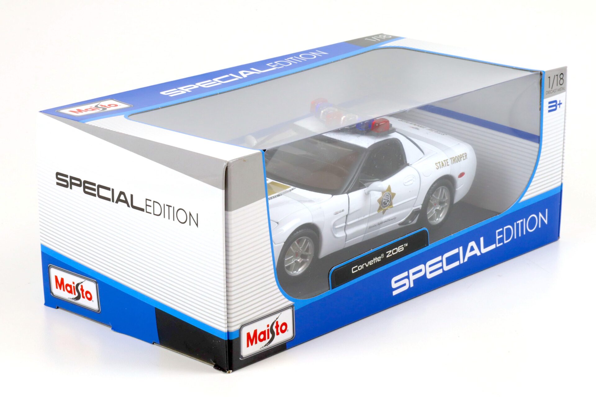 1:18 Maisto Chevrolet Corvette Z06 State Trooper Highway Division white