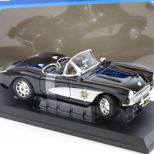 1:18 Maisto 1957 Chevrolet Corvette State Highway Patrol Police black