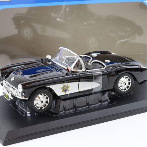 1:18 Maisto 1957 Chevrolet Corvette State Highway Patrol Police black