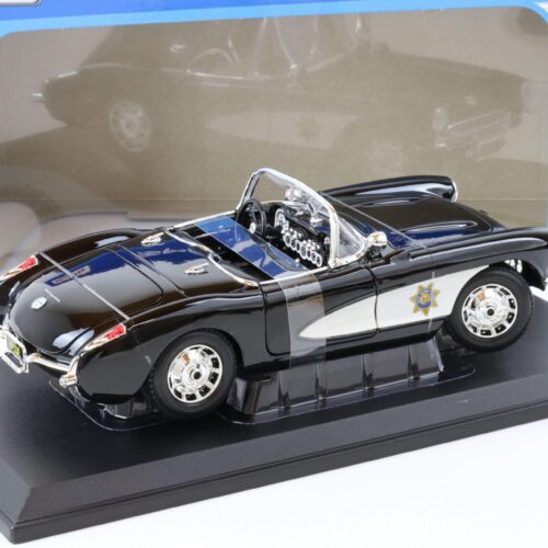 1:18 Maisto 1957 Chevrolet Corvette State Highway Patrol Police black