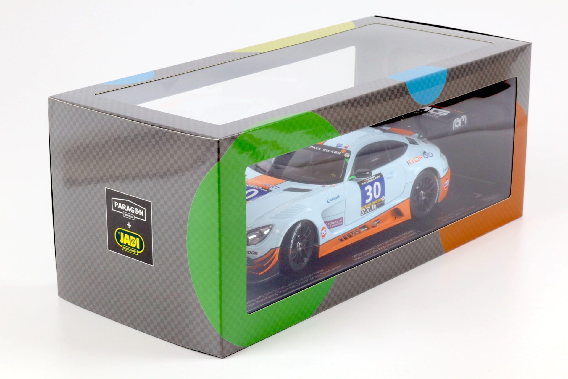 1:18 Paragon Mercedes AMG GT3 Team Ram Racing #30 GULF Hankook 24h Circuit