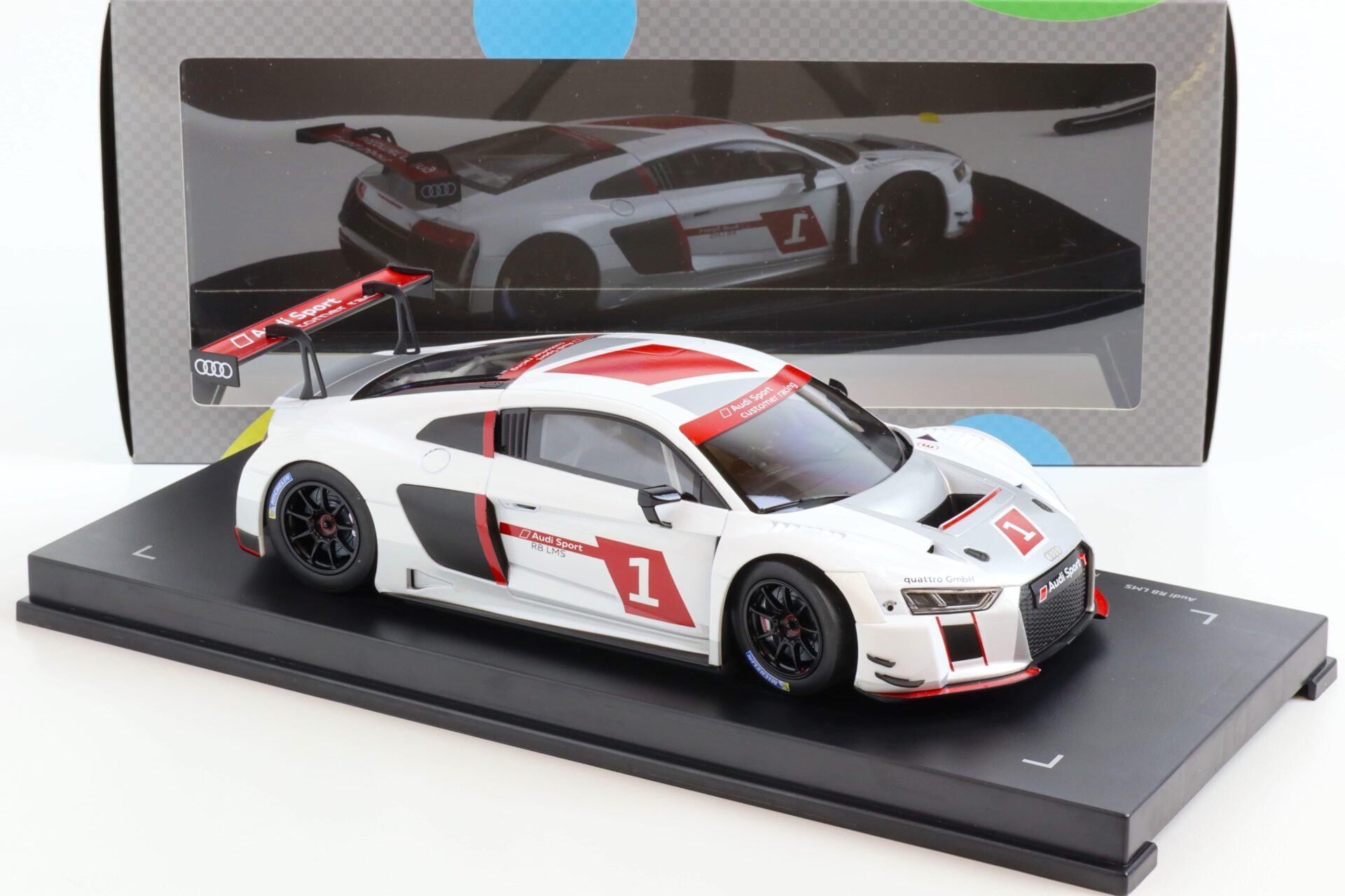 1:18 Paragon Audi R8 LMS Presentation Car #1 white/ silver