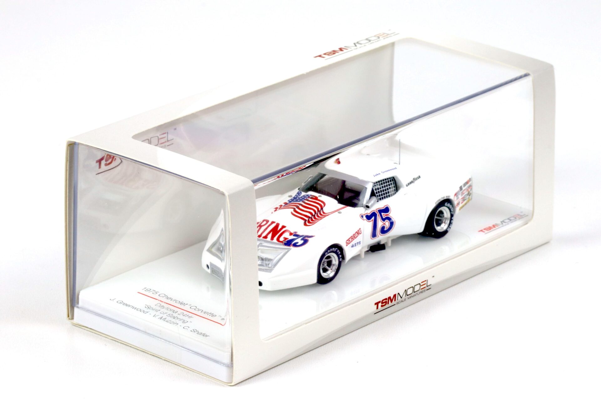 1:43 TSM 1975 Chevrolet Corvette 24h Daytona #75 Spirit of Sebring Greenwood/ Muzzin