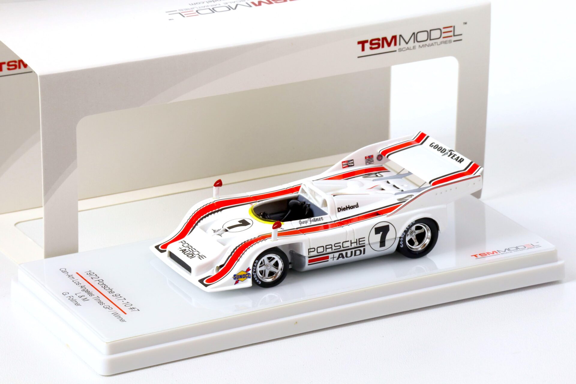 1:43 TSM 1972 Porsche 917/10 Can-Am Los Angeles Times GP #7 L&M G.Follmer
