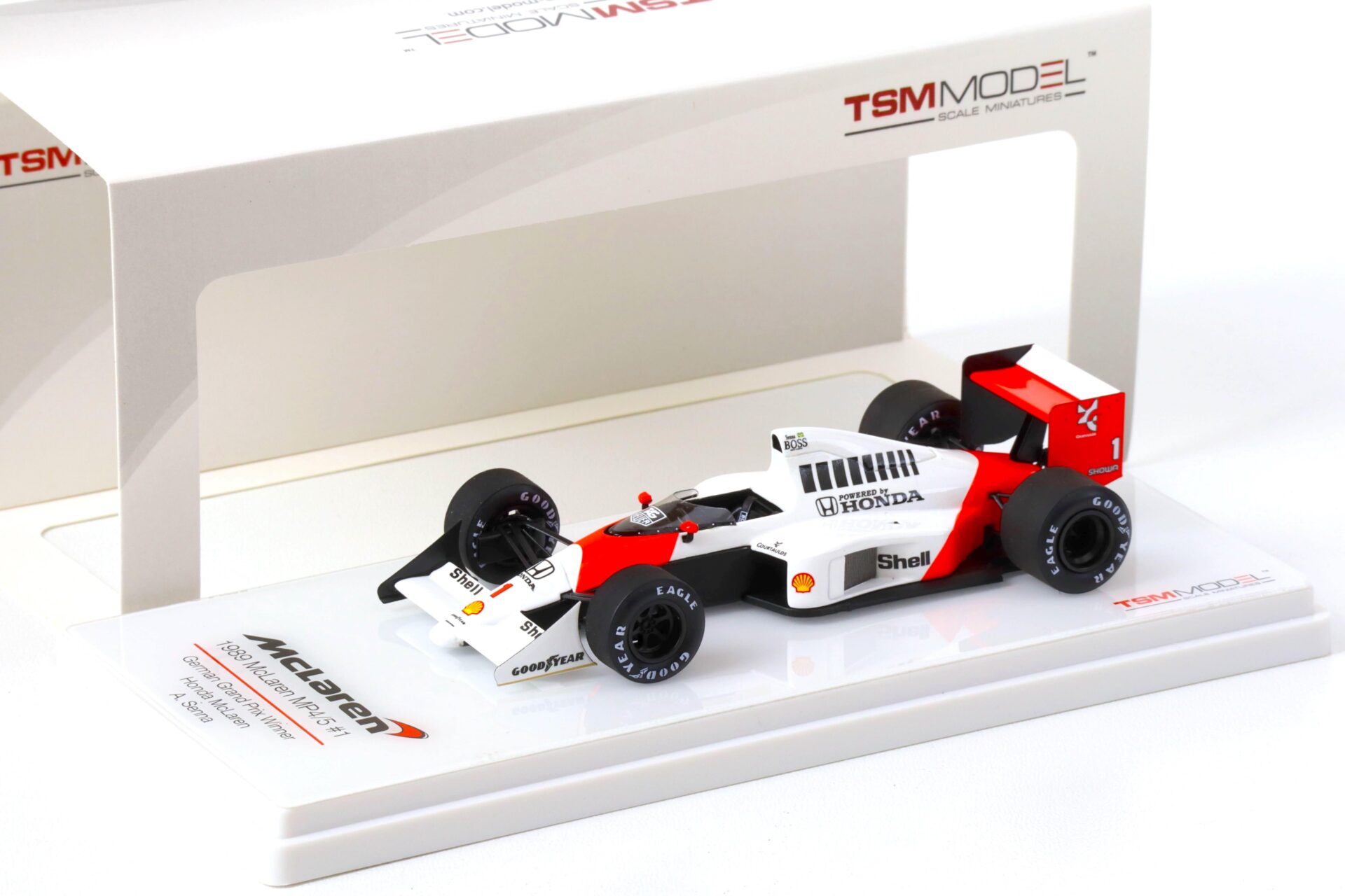 1:43 TSM 1989 McLaren MP4/5 German Grand Prix GP #1 Winner A.Senna