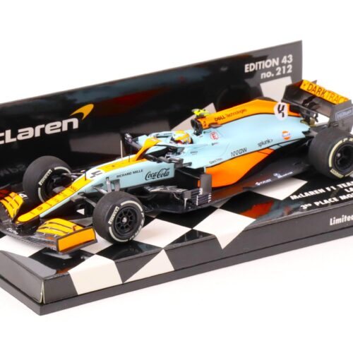 1:43 Minichamps McLAREN F1 Team MCL35M D.Ricciardo Monaco GP 2021
