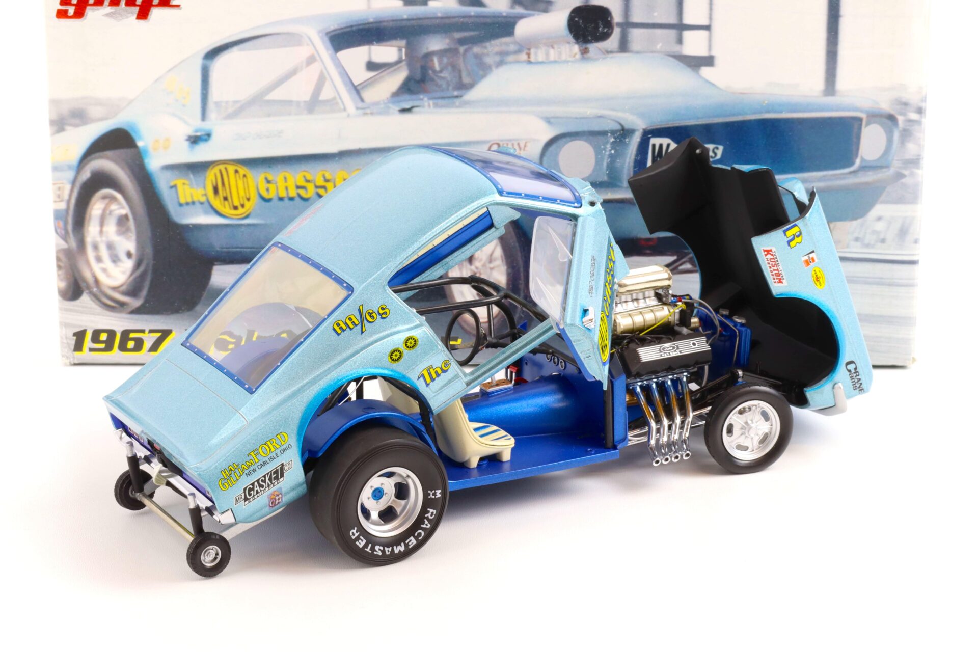 1:18 GMP 1967 Ford Mustang Ohio GeorgeÂ´s Malco Gasser blue D00014051
