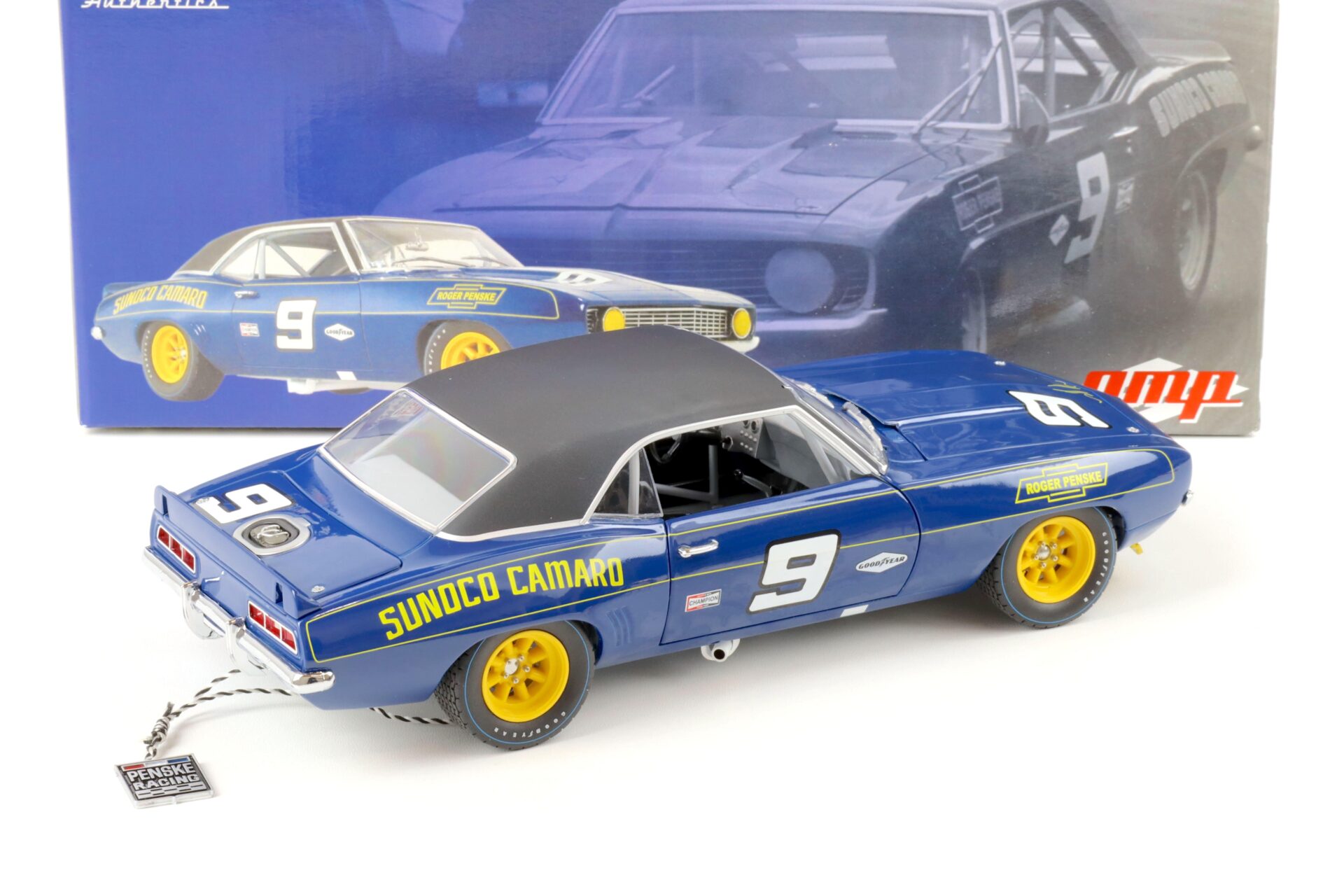 1:18 GMP 1969 Chevrolet Camaro Coupe SUNOCO CAMARO Penske #9 blue