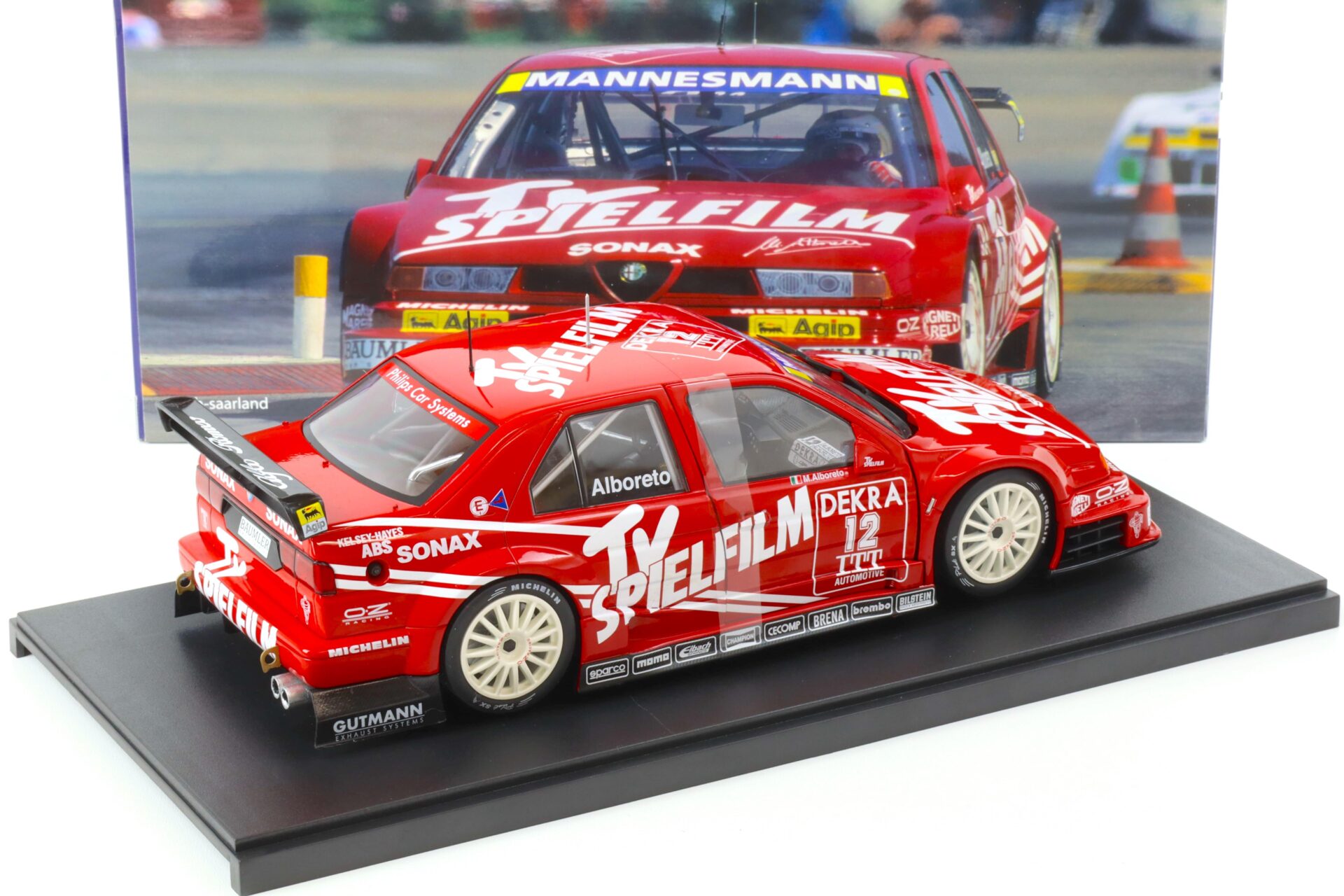 1:18 WERK83 Alfa Romeo 155 V6 TI #12 DTM/ITC 1995 Michele Alboreto TV Spielfilm